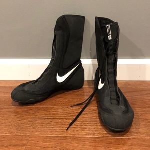 Nike Black and White Boxing Shoes